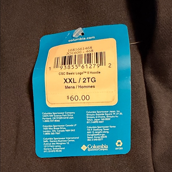 Columbia Men's Navy Blue Hoodie - Picture 2 of 2